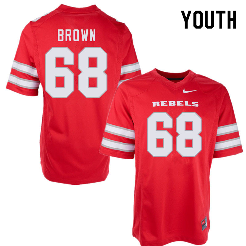 Youth #68 Eric Brown UNLV Rebels College Football Jerseys Sale-Red